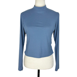 Olivia Rae blue ribbed top